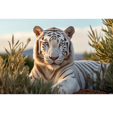 White Tiger Painting Canvas